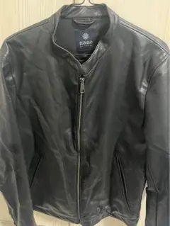 NANO universe フェイクレザーブルゾン