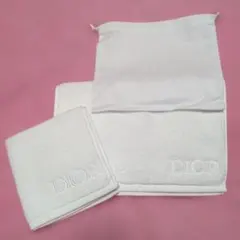 ⭐️DIOR ⭐️ホワイトタオルセット 収納袋付き⭐️