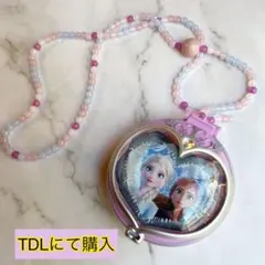 東京ディズニーリゾート限定 光る アナ雪 コンパクト　ストラップ アナと雪の女王