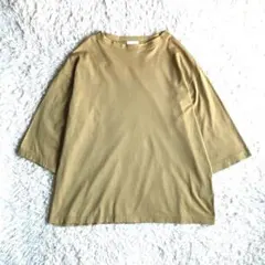 美品◯ハンドバーク Tシャツ マスタードのサムネイル