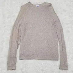 ザラ　ZARA ベージュ ニット S 長袖トップス　コットン　薄手
