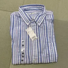 gooday 半袖シャツ 3L 青と白ストライプ