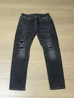 American Eagle ブラック ダメージジーンズのサムネイル