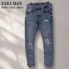 ZARA MAN ダメージスキニーデニム M 31 ストレッチのサムネイル
