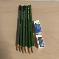 ￼シャープペンシル6本セットと消しゴム