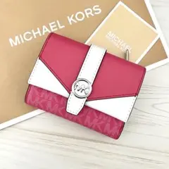 新品 MICHAEL KORS折り財布 マイケルコース ピンク 折り財布