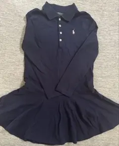 Polo Ralph Lauren 長袖 ポロワンピース ネイビー 6X
