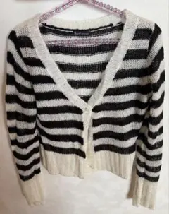 ボーダーカーディガンM