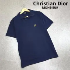 Christian Dior ロゴ 刺繍 ボーダー 半袖 ポロシャツ Christian Dior ロゴ 刺繍 ボーダー 半袖 ポロシャツ