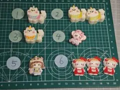 デコレーションパーツセット 猫・クマ・女の子・ハローキティ