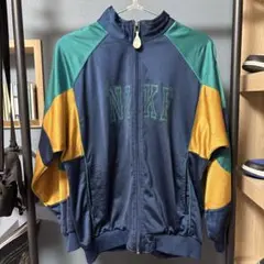 希少 90s NIKE 銀タグ トラックジャケット ジャージ刺繍ロゴマルチカラー