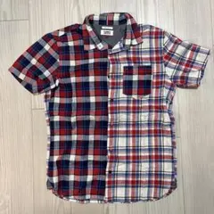 TOMMY JEANS 半袖チェックシャツ Lサイズ