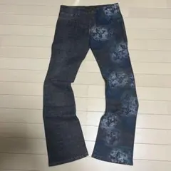 y2k グランジ フレアパンツ ラメ ギャル 平成　フレアデニム デニムパンツ