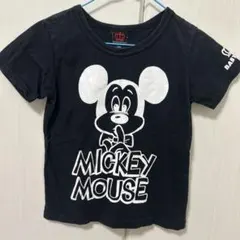 ミッキーマウス 半袖Tシャツ ブラック BABYDOLL