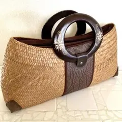 かごバッグ　アジア雑貨　ハンドバッグ　バスケット