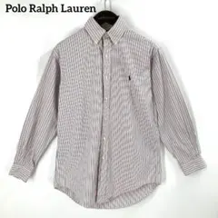 Polo Ralph Lauren 　ストライプシャツ　レッド　ブルー　XL