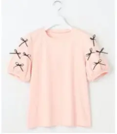 ☆タグ付き新品☆ ランダムリボン パフスリーブ Tシャツのサムネイル