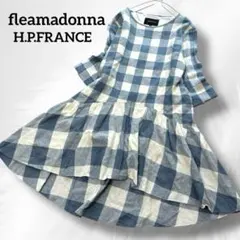 fleamadonna H.P.FRANCE チェリー ワッペン ワンピース 麻のサムネイル