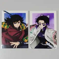 冨岡義勇　胡蝶しのぶ　鬼滅の刃 特典 ブロマイド アニプレックスオンラインくじ