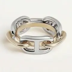 美品✨HERMES スカーフリング90 レガート バイカラー