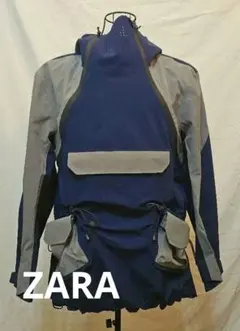 レア！ZARA デュアルZip プルオーバー シェルジャケット テックのサムネイル