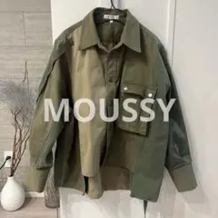 MOUSSY オリーブグリーン ポケット付きシャツ ジャケット