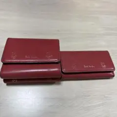 Paul Smith 赤 三つ折り財布とキーケース