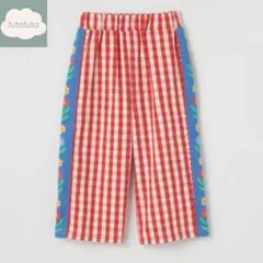 【新品未使用】 futafuta ギンガム チェック パンツ 80