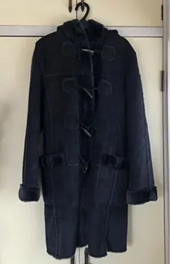 Spick & Span フェイクムートンダッフルコート ネイビー