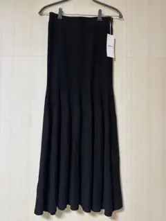 COMME CA ISM ブラック ロングニットスカート