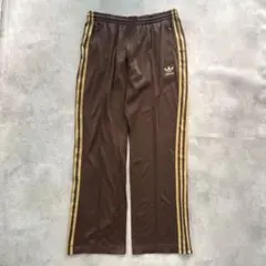 ヴィンテージ アディダス トラックパンツ ブラウン ゴールド 90's 茶 金