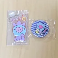 BT21 MANG ラバーマスコット　缶バッジ　セット