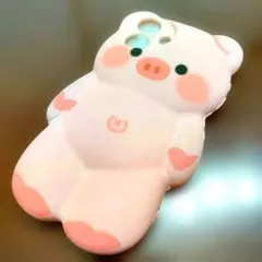 豚キャラクター iPhone16用ソフトケース