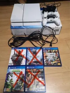 PS4　本体　グレイシャー・ホワイト 500GB 豪華付属品有