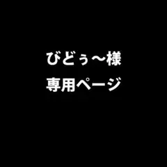 びどぅ〜様専用ページ