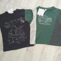 刺繍Tシャツセット カブトムシ　クワガタ　車　90のサムネイル