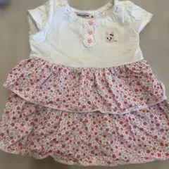 ミキハウス フラワープリント ワンピース