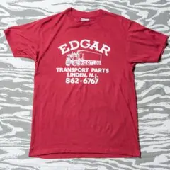 90s USA製 Hanes EDGAR トラック 企業 ヴィンテージ Tシャツ