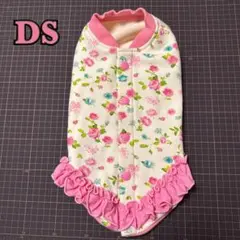 バックオープンベスト　ローズ裏起毛　DSサイズ 犬服　ハンドメイド 現品のみ