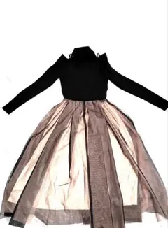 MARCURY DU0チュールドッキング2WAYニットワンピース