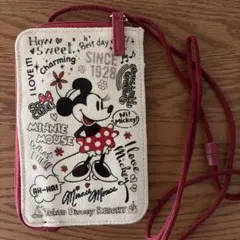 ミニーマウス　ディズニー スマホショルダー　バッグ　ポシェット
