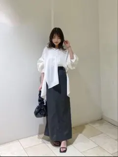 COCO DEAL リボンカラービッグシャツ シアーブラウスのサムネイル