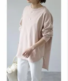 ボンジュールサガン トップス ゆったり オーバーサイズ ロンT ピンク 長袖のサムネイル