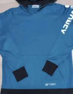 YONEX フード付き長袖ウェア S エメラルドグリーン系 裏起毛