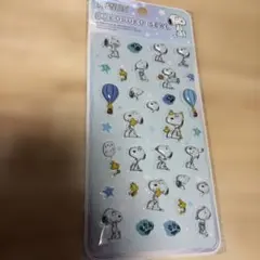 スヌーピー　ぷくぷくシール　水色　A柄　ぷっくりシール　立体 3D