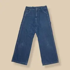 JaVa ジャバ カーゴパンツ デニム ワイド ペインター XL 青太め ワークのサムネイル