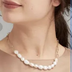 ꧁khion bijou キオンビジュー꧂パールネックレス バロック淡水
