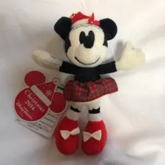 ミニー　クリスマス　ぬいぐるみバッジ