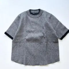ZARA　ザラ　半袖ニット　グレー　Sサイズ