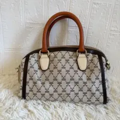 SAZABY サザビー ハンドバッグ ロゴデザイン ブラウン